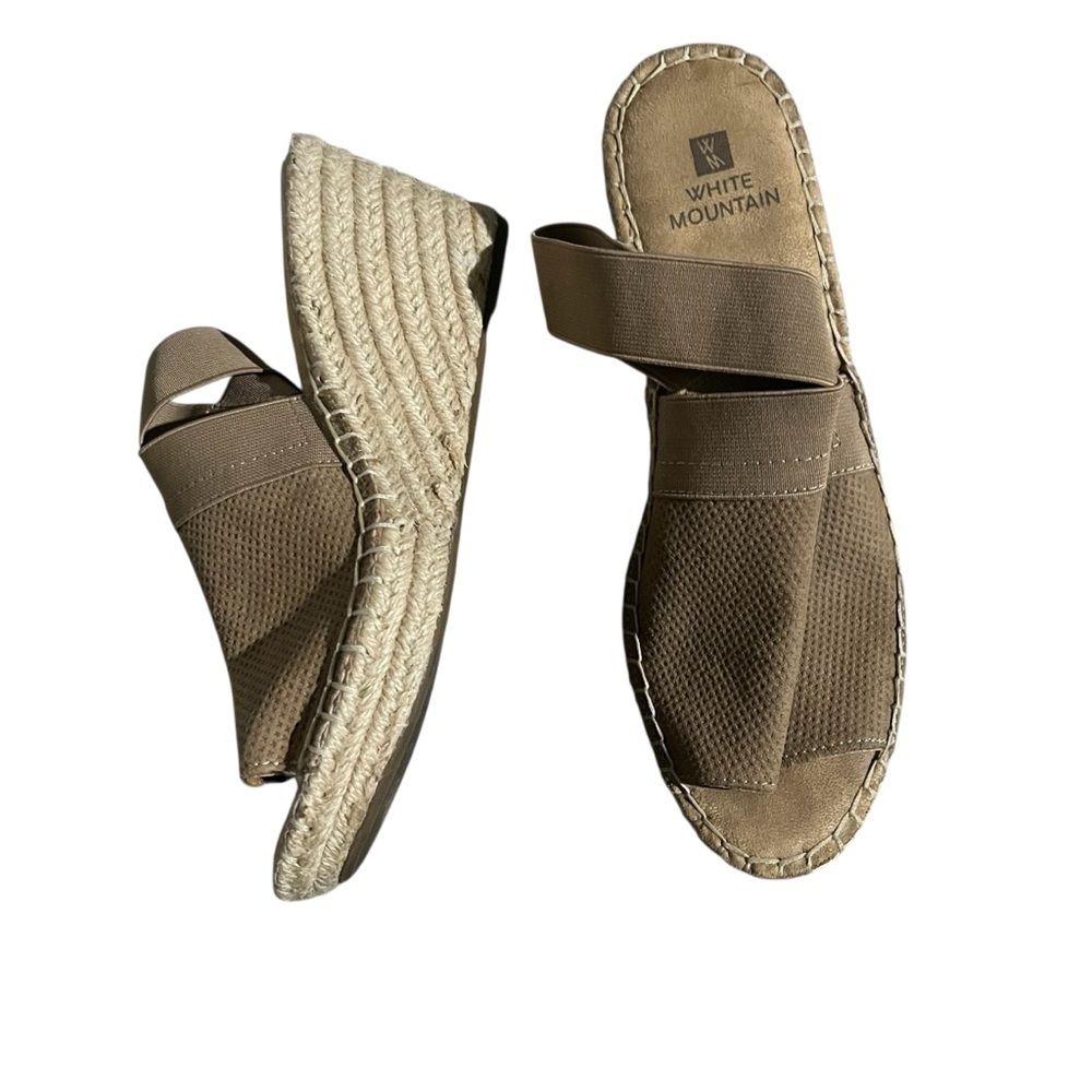 Gentle Souls By Kenneth Cole Colleen Leather Wedge Sandals With Elastic Strap S7 - Picture 2 of 5